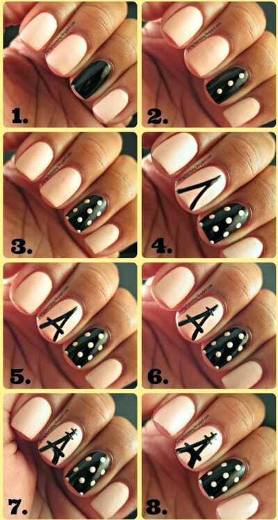 Chic Nail Tutorials for the Week - Pretty Designs @krorrer2 but without the middle finger design