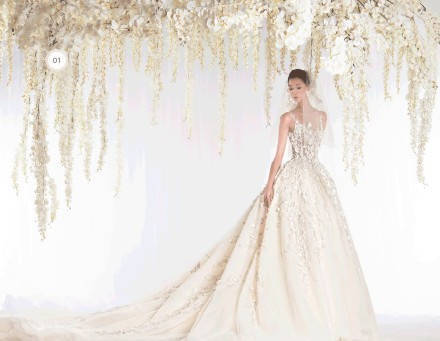 Ziad Nakad The White Realm Bridal collection——白色花瀑下的嫁衣