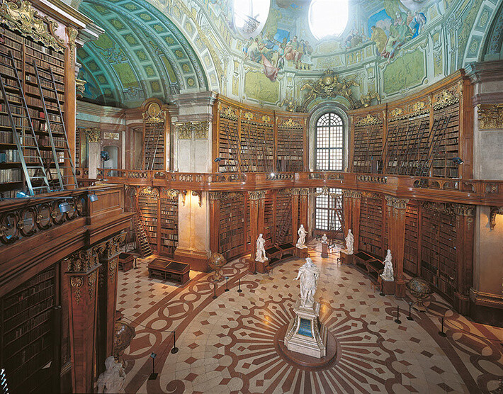 奥地利国家图书馆，奥地利维也纳(Austrian National Library, Vienna, Austria)