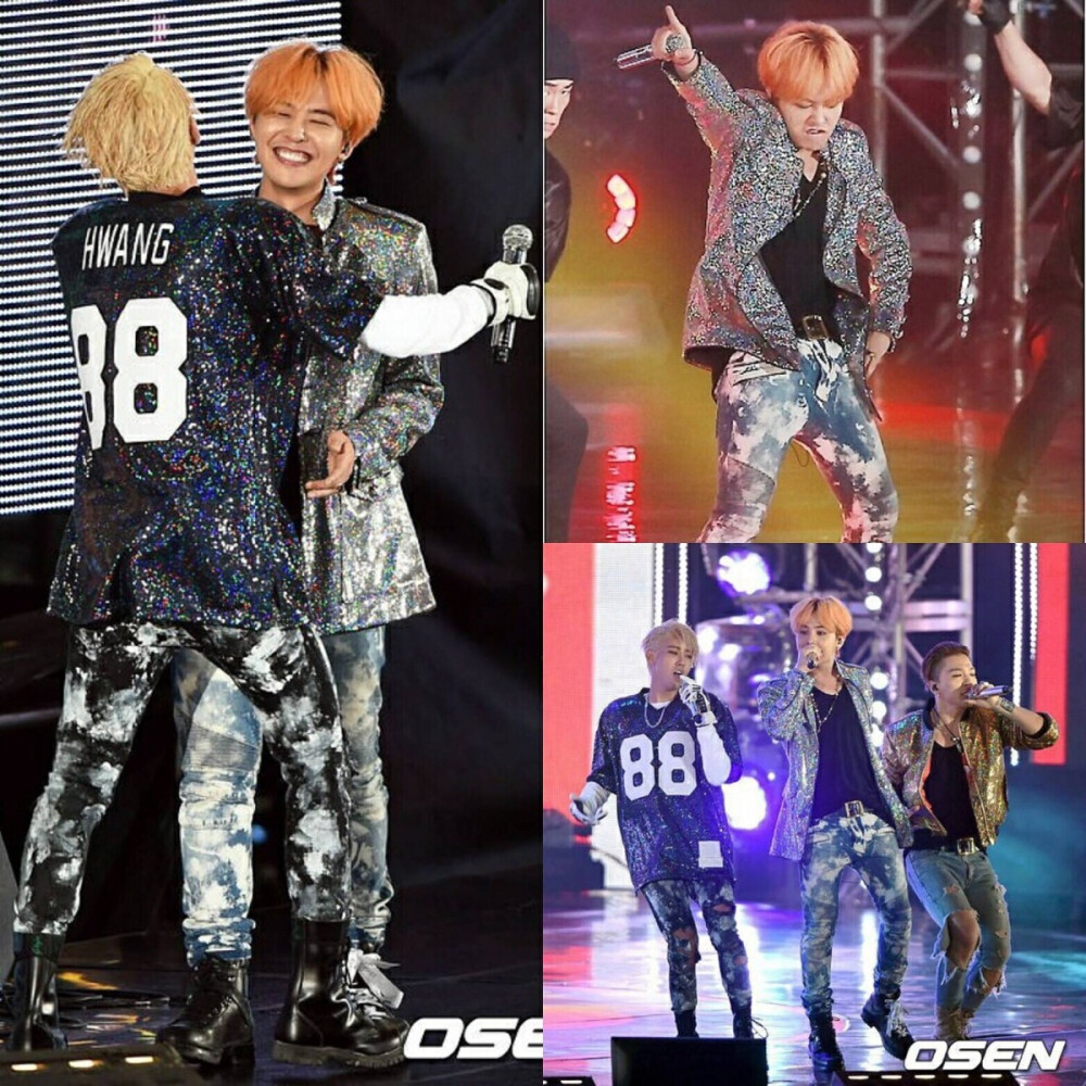 cute 鸡得来滚 GD 权志龙 G-Dragon 鸡涌xi 2015无限挑战歌谣祭 3位都是88年的 同龄人组合 黄太G 帅爆了舞台