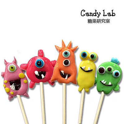 candy lab 澳洲纯手工糖果中号怪兽棒棒糖 45g