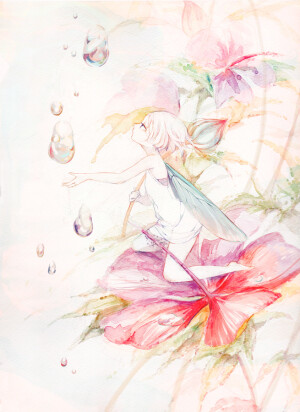 水彩 手绘 小清新 插画