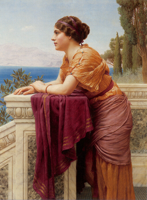 john william godward , (1861-1922) 英国维多利亚女王时代的新古典