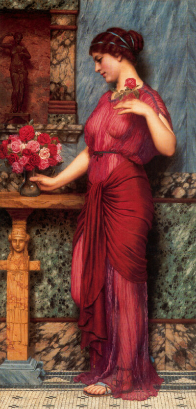 John William Godward ， (1861-1922) 英国维多利亚女王时代的新古典主义画家。