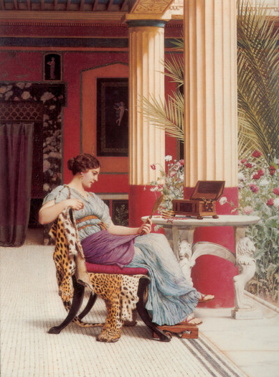 John William Godward ， (1861-1922) 英国维多利亚女王时代的新古典主义画家。