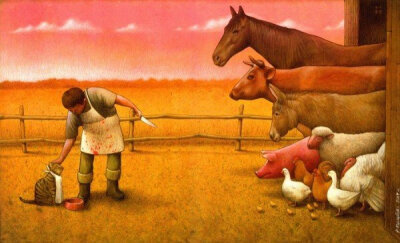 波兰漫画家Pawel Kuczynski的讽刺漫画