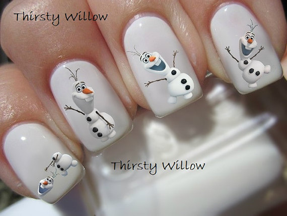 Hey, I found this really awesome Etsy listing at https://www.etsy.com/listing/184815661/disney-frozen-olaf-nail-decals