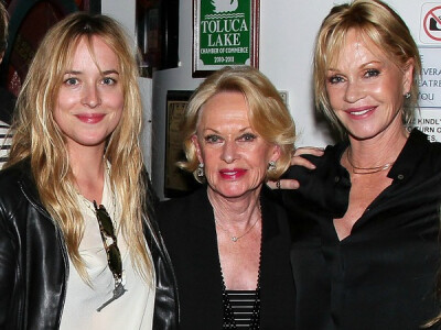 三代女演員： Melanie Griffith與媽媽Tippi Hedren、大女兒Dakota Johnson