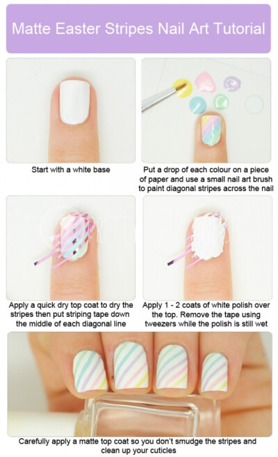 17 Amazing Spring Nail Tutorials; where can I get striping tape??? I've looked everywhere!