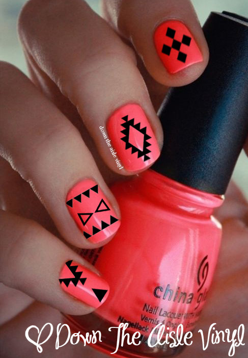 $5.00 Aztec Nail Decals Set of 50 by CoverItInVinyl on Etsy www.coveritinvinyl.com Follow us on Instagram: @coveritinvinyl