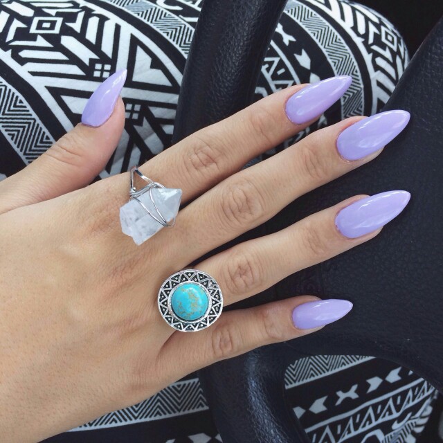 Lavender Almond nails