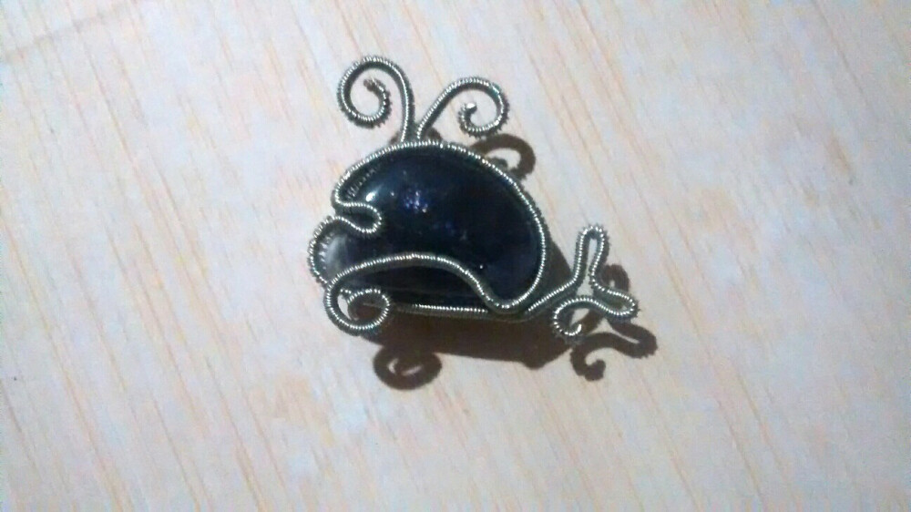 绕线小鲸鱼紫水晶吊坠