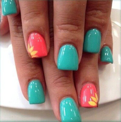 Spring Nails - 45 Warm Nails Perfect for Spring | Showcase of Art &amp;amp; Design www.wsdear.com