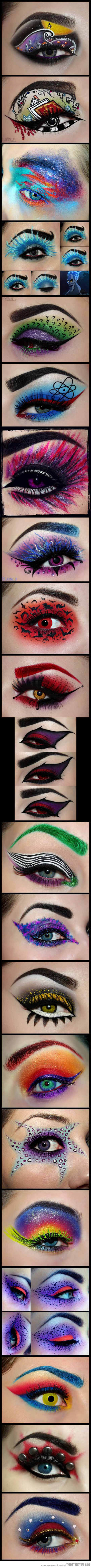 Movie makeup at it’s most unique…fun ideas for Mardi Gras and holloween