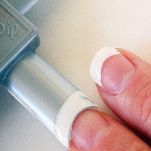 If you love the French manicure, it might be worth investing in a French Tip Dip. | 32 Easy Nail Art Hacks For The Perfect Manicure