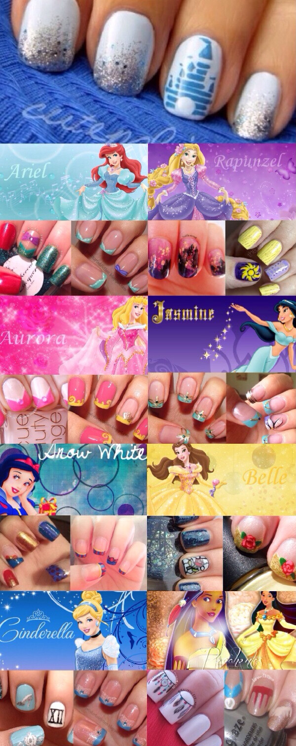 Disney Princess Inspired Nail Art