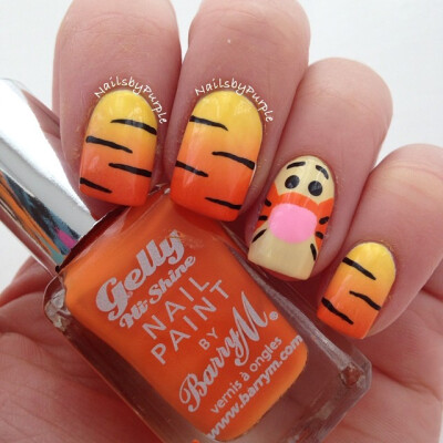 Tigger Inspired Nails Discover and share your nail design ideas on https://www.popmiss.com/nail-designs/