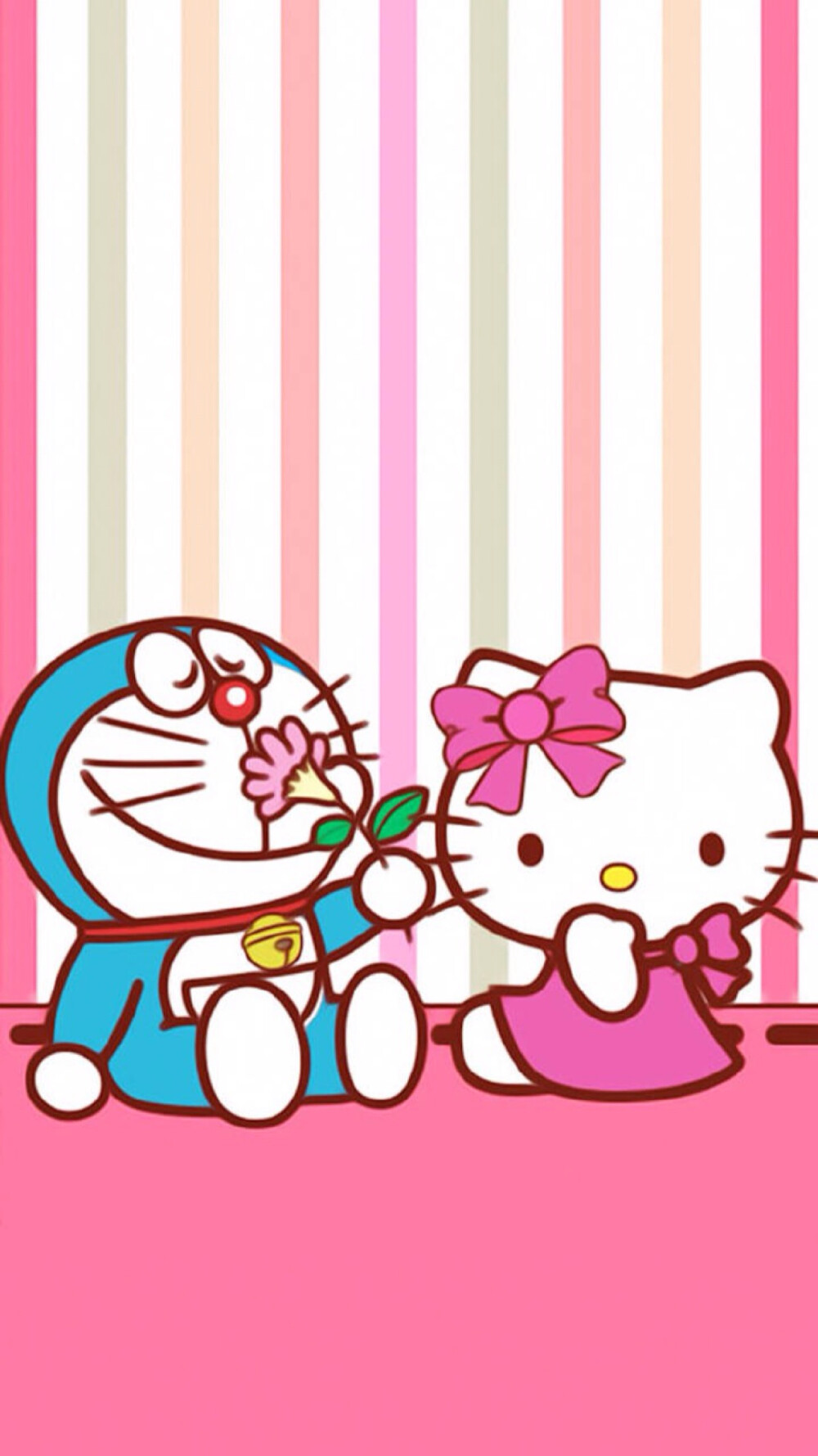 HelloKitty控 可爱 猫咪 粉色 组合 壁纸 萌 桌面壁纸 高清壁纸 无水印壁纸