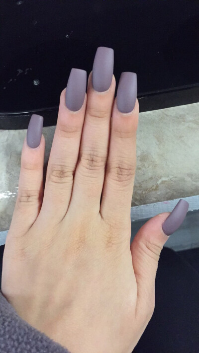 Long Square Matte Acrylic Nails