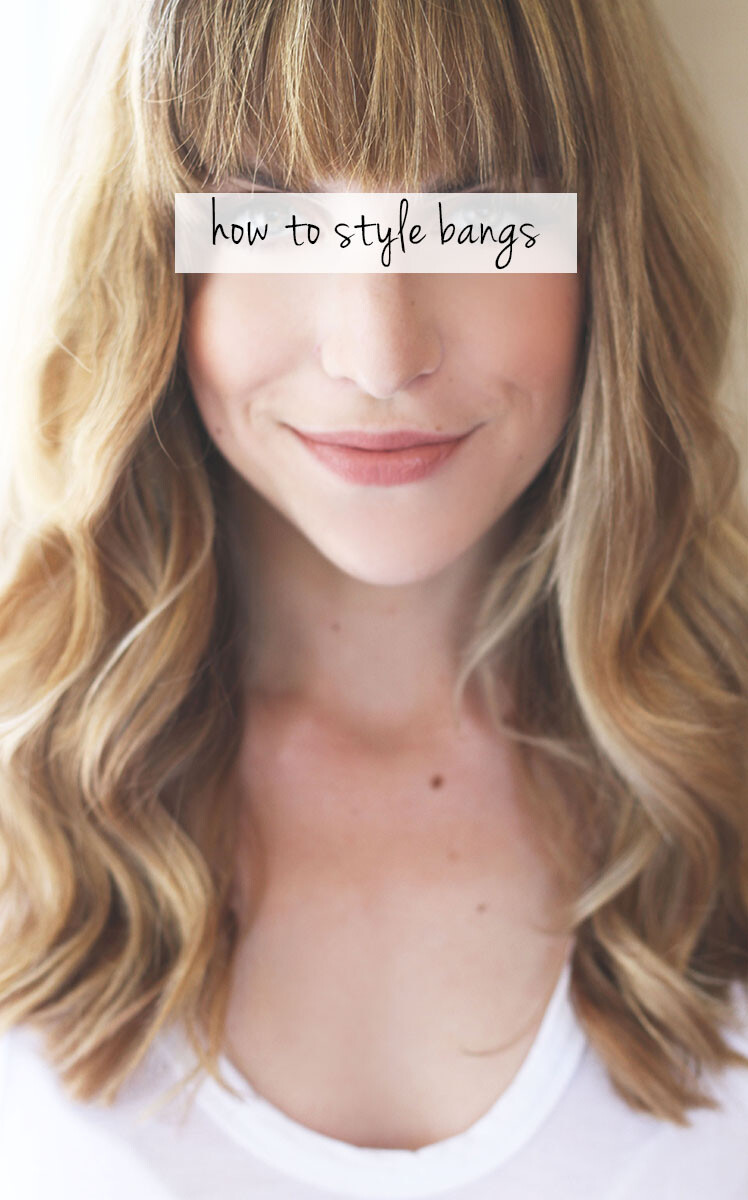 how to style straight-across bangs.. I'm gonna need this for when my bangs are short.