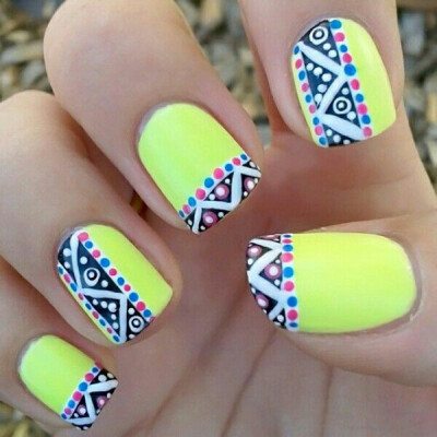 cute tribal print design ! but the yellow is gross, try a different color ....