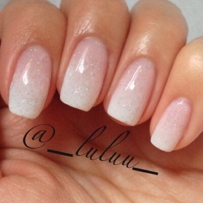 French ombre - a subtle way to have extravagant nails on your wedding day.
