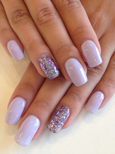 Bio Sculpture Gel #153 - Marilyn (Hollywood Collection) Pack on the silver purple glitter to create a rockin party nail!