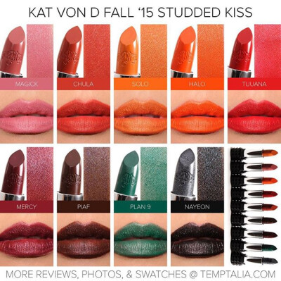 kat von d 2015 fall lipstick试色