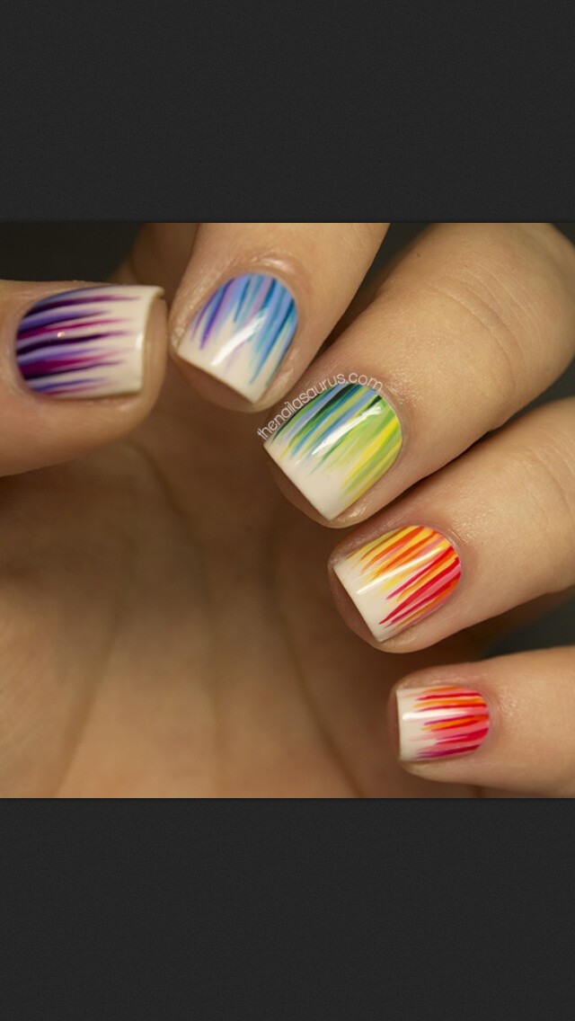 cute colorful nail design