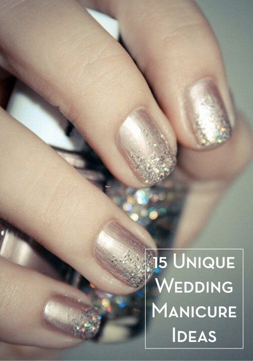 Loving these 15 chic and unique wedding manicures! Not just for weddings! I love this look!