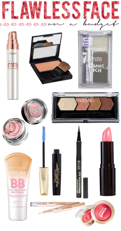 Flawless Face: On A Budget! A start to finish look with all drugstore products! Perfect for Summer! #beauty #makeup