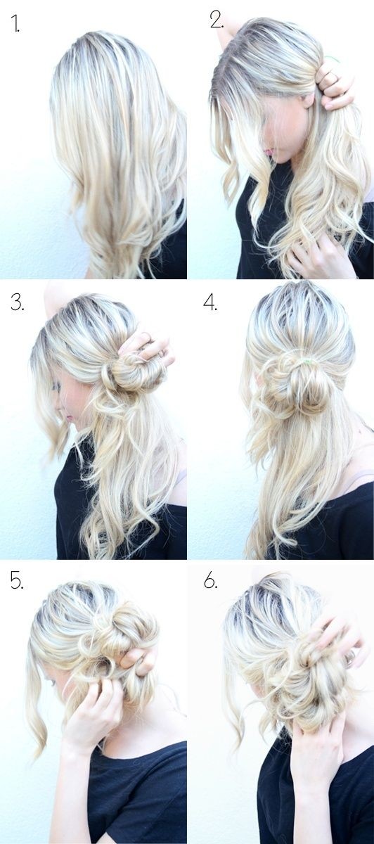 How to Do Style: Messy Side Bun Updo... My awesome sister taught me to do this over a year ago and it's been a curly-girl lifesaver!