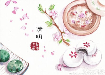 画师微博——花卷姑娘 #二十四节气绘画# 【一】#立春——小满# 插画版权为画师本人所有，切勿商用二改！！！转载别处者请标明作者！