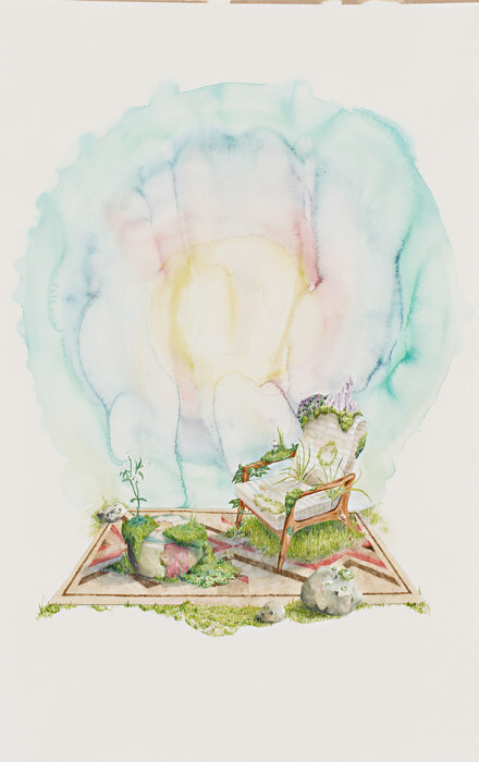 闭上眼，坐在摇椅上，摇晃着，心绪跟着飘荡荡，飞到一个思念的地方日思夜想的人身边或者美好的梦境