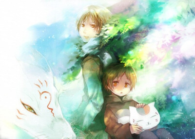 夏目友人帐 动漫 美男 帅哥 萌物 高清 手机壁纸 电脑壁纸 by.朕叫女王璀璨如火