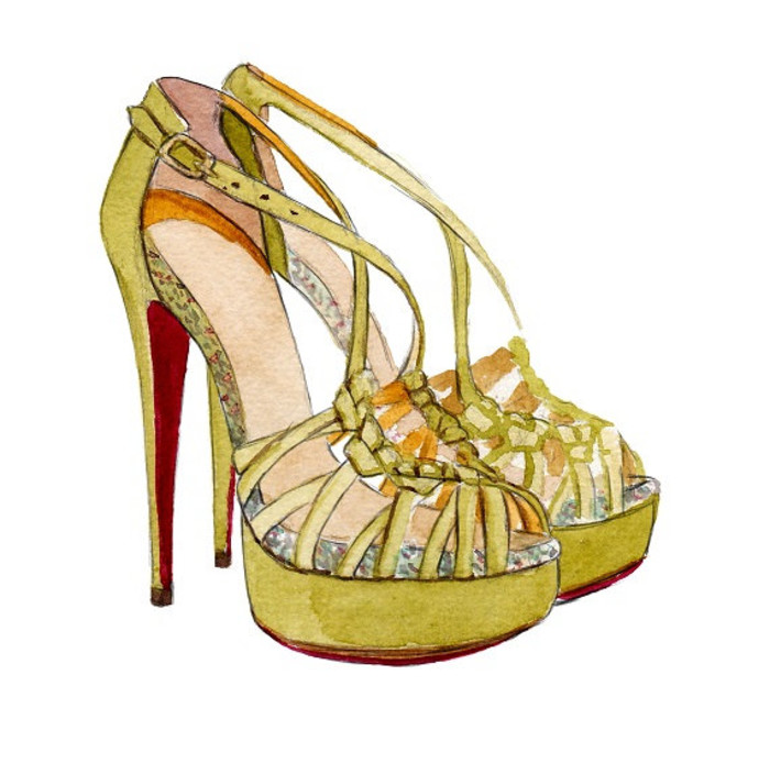 手绘鞋子