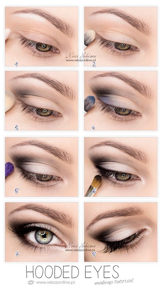 Hooded Eyes Makeup. This works so well for hooded eyes, you wouldn't believe it until u try. It's not that drastic, mostly black eyeshadow, eyeliner and mascara. But it makes a huge difference