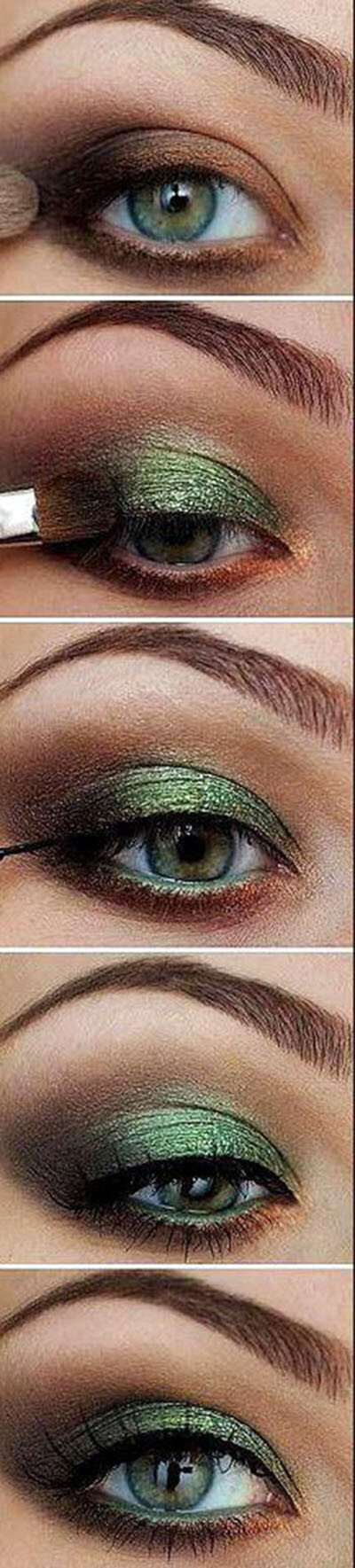 Leaf Green Eye Shadow Tutorial Get this look with Younique! Https://www.youniqueproducts.com/quafran