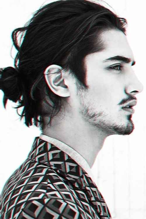 The blurry man bun. I am just obsessed with men who have long, beautiful hair...It's a weakness.