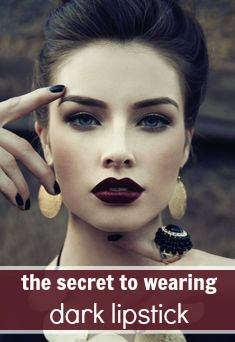 how to wear dark lipstick and tricks to apply it