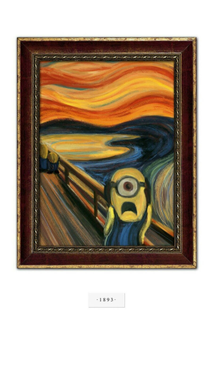 看，神偷奶爸小黄人，小黄人的名画