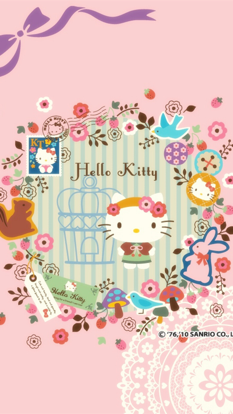 iPhone5 iPhone6 iPhone6 Plus wallpaper wechat 微信背景 壁纸 锁屏 待机 主题 桌面 可爱 Hello Kitty