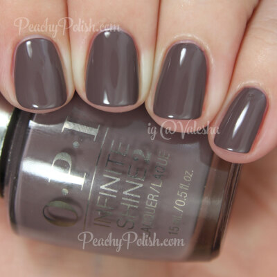 OPI Set In Stone | Infinite Shine Collection | Peachy Polish - OOOOH #dark taupe/grey