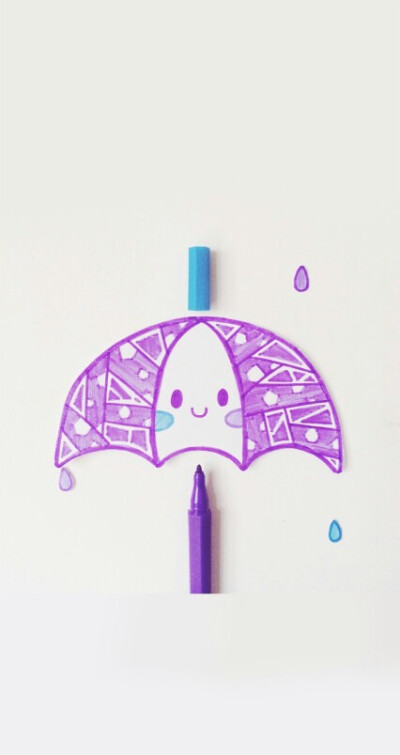 手绘～小雨伞
