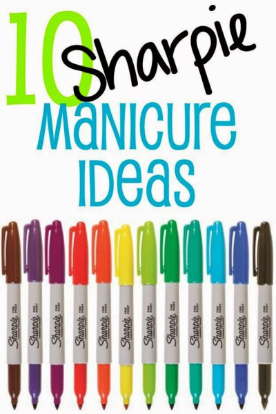 10 Sharpie Manicure Ideas - Don't know what it is about, haven't tried it, don't even know what board to pin it under...but it looked too pretty to pass up. What can I say?!?