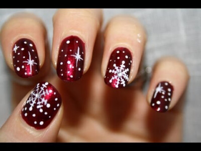 ▶ Christmas sowflakes - Tutorial nail art - YouTube
