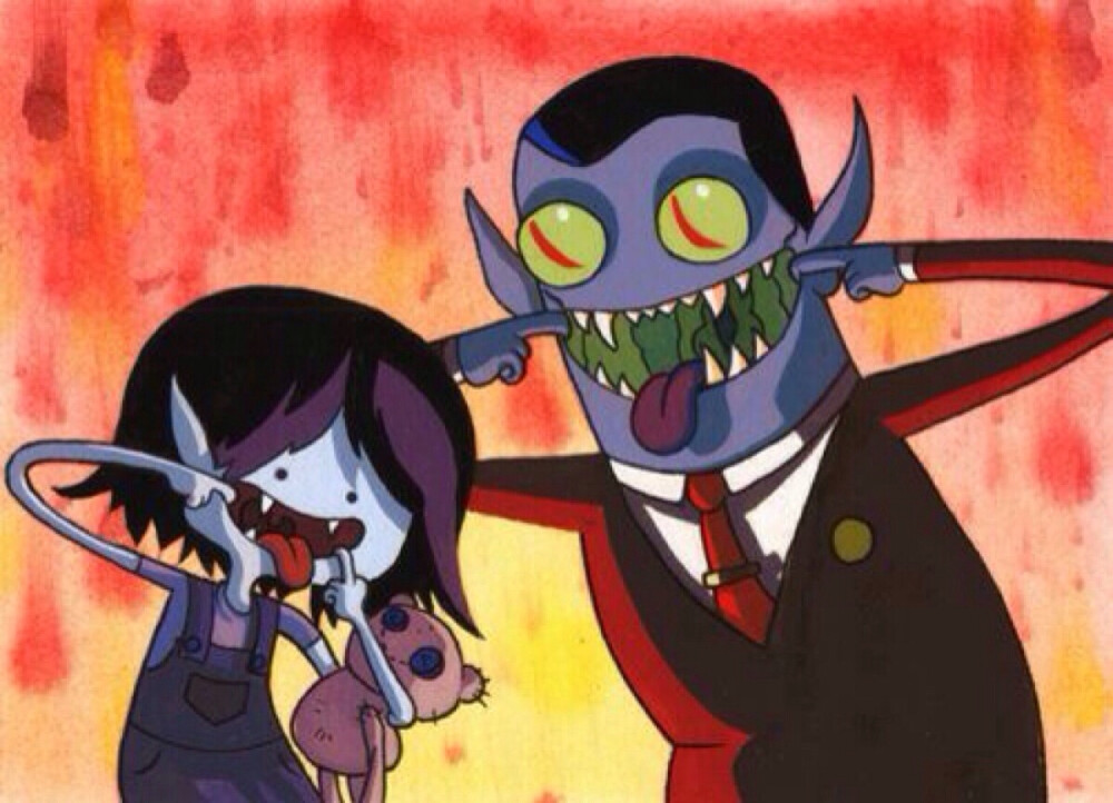 Marceline and her daddy(daddy萌萌的:P）