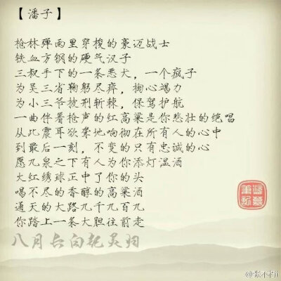 潘子 8.17 盗墓笔记 文字