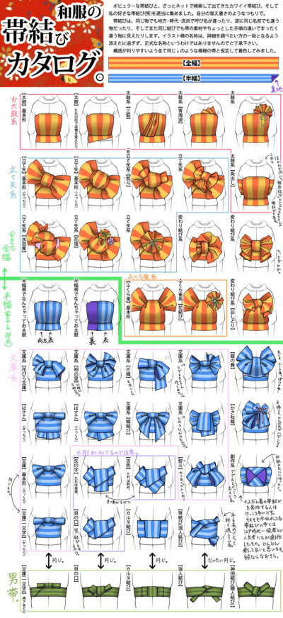 和风腰带的系法