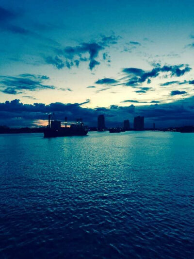 风景 夜景 海边 天空 泰国游夜游湄南河